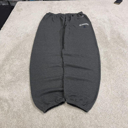 Y2K Champion baggy joggers grey wide leg cuffed Loose embroidered track pants