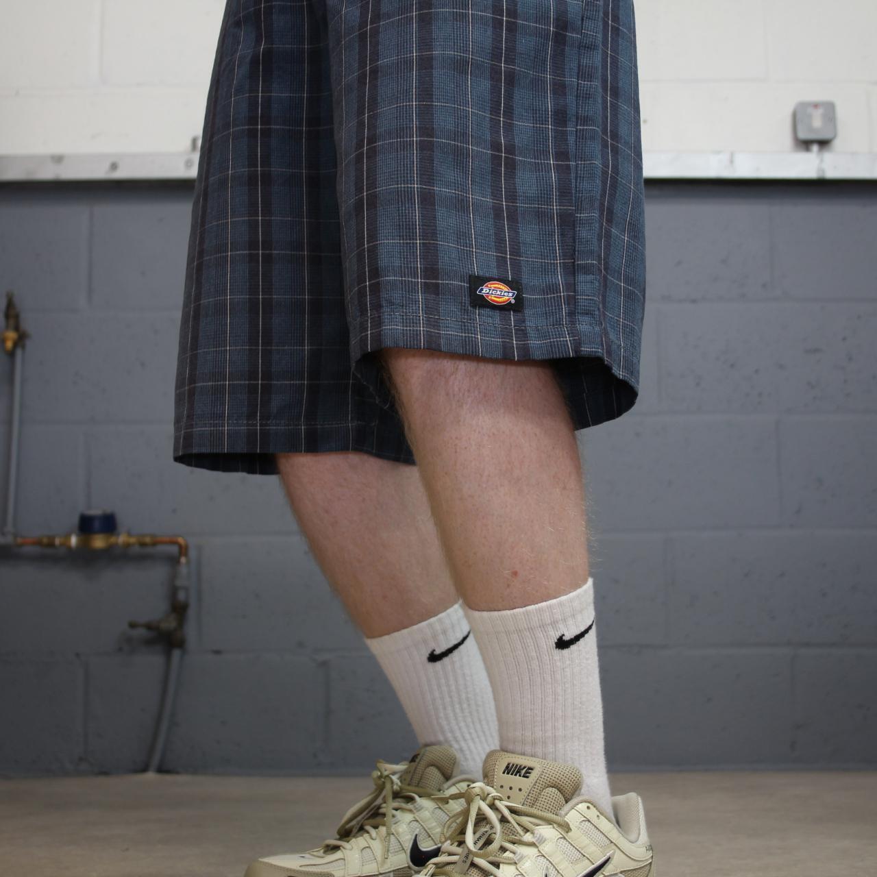 Dickies checkered chino shorts carpenter blue Chino skater / surf check shorts loose fit summer