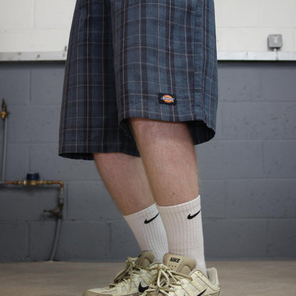 Dickies checkered chino shorts carpenter blue Chino skater / surf check shorts loose fit summer