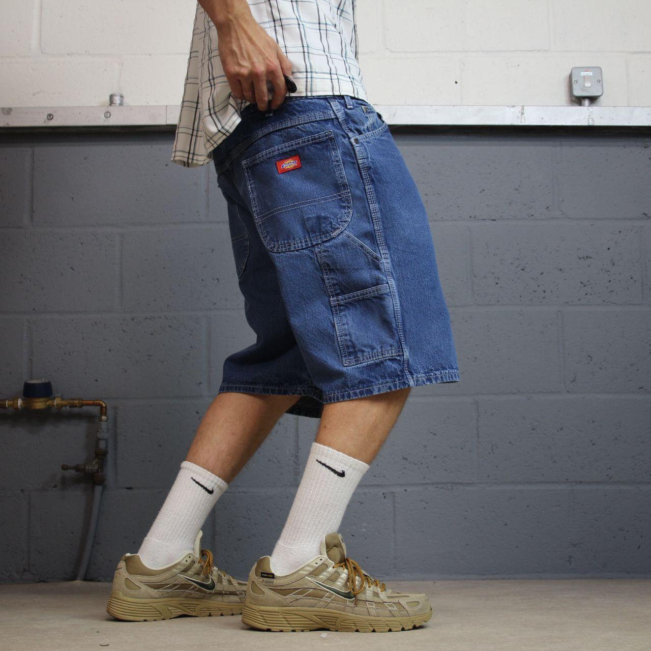 Dickies baggy denim shorts y2k carpenter blue Loose surf skater summer cargo shorts