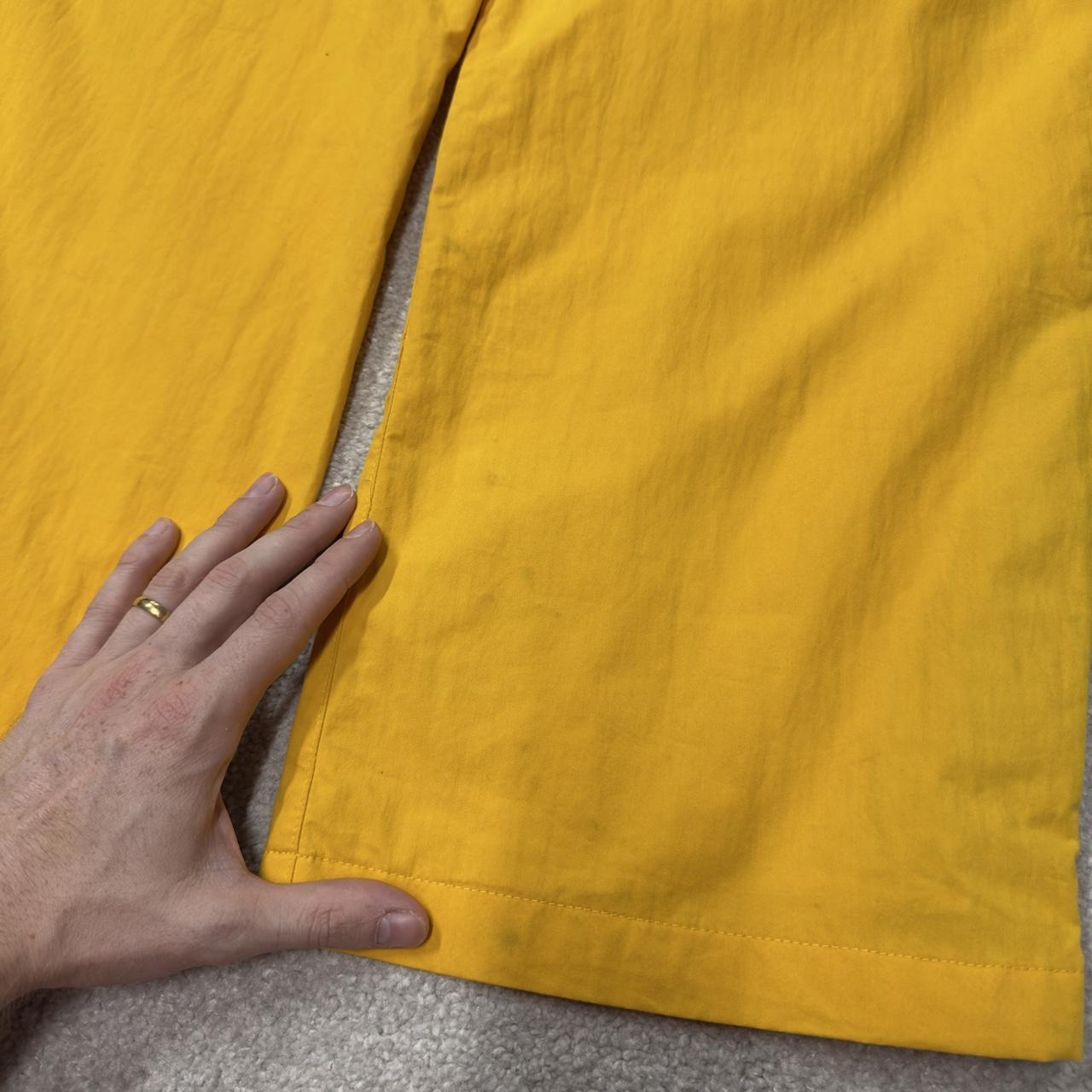 Y2K Nautica loose leg tracksuit bottoms yellow L Mesh lining drawstring and elasticated waist