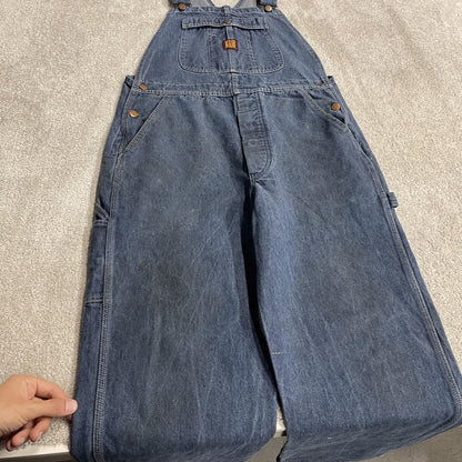 Vintage baggy denim dungarees y2k blue overalls Big Ben workwear bib & brace utility