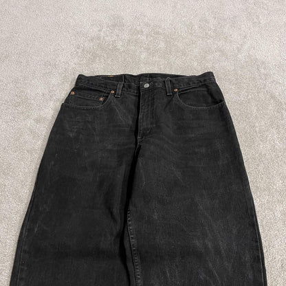 Vintage Levi's 560 jeans y2k black Loose fit denim pants red tab logo