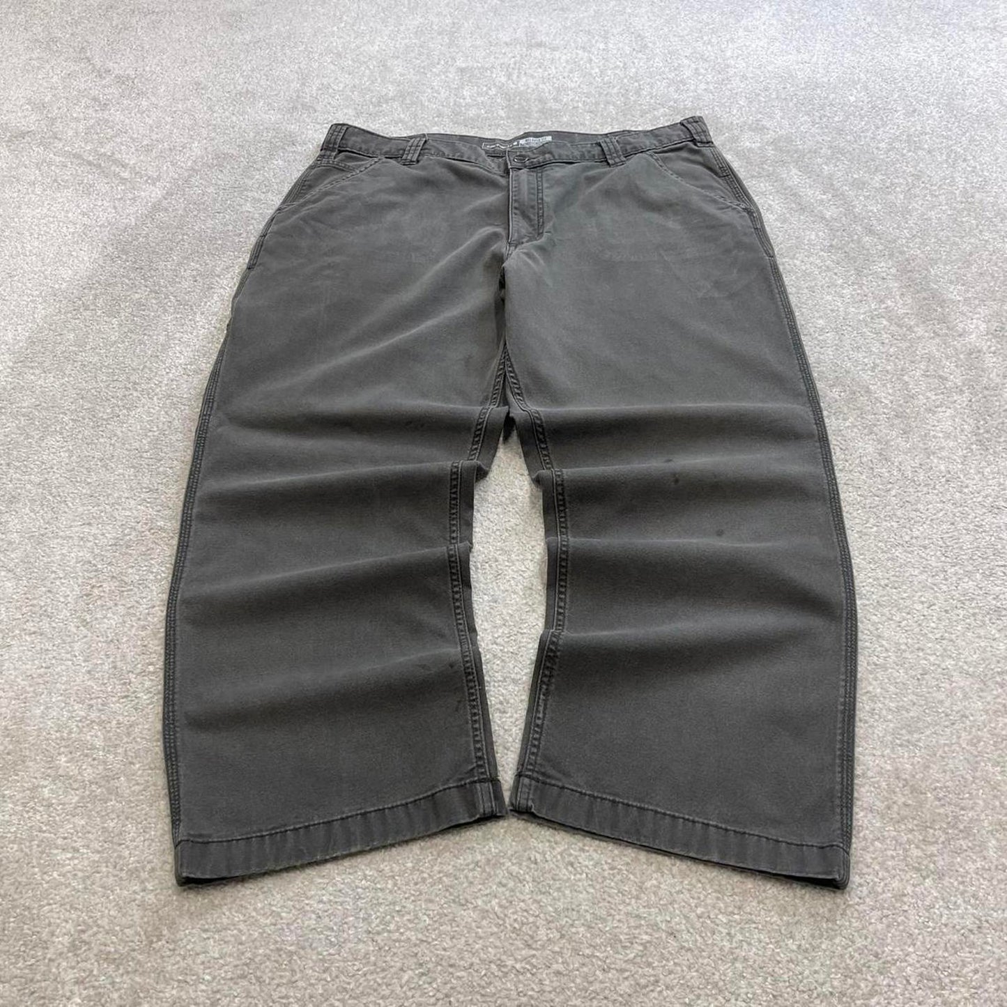 Grey Carhartt carpenter jeans W38L26 relaxed fit canvas 90s skater style work cargos