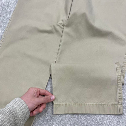 Y2K loose Tommy Hilfiger chino pants beige Loose leg chino style preppy trousers