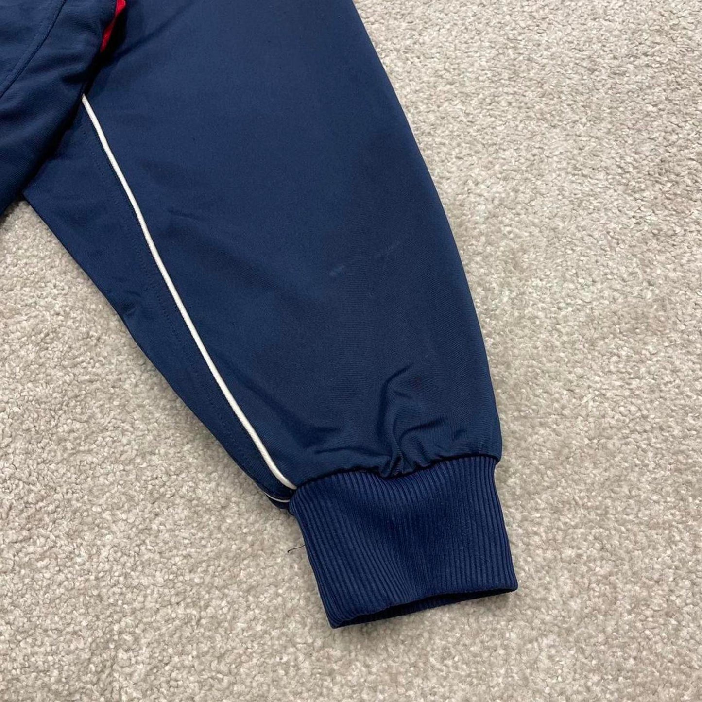 Y2k 00s Adidas track jacket y2k style XL men's blue full zip track suit top embroidered technical