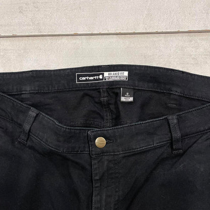 Black Carhartt carpenter jeans size 18 W40L30 women's y2k 90s style cargos