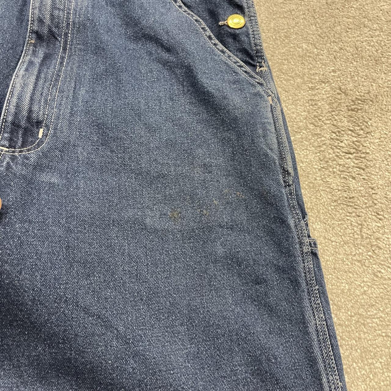 Carhartt denim dungarees y2k blue overalls Loose festival / skate wear bib & brace utility workwear