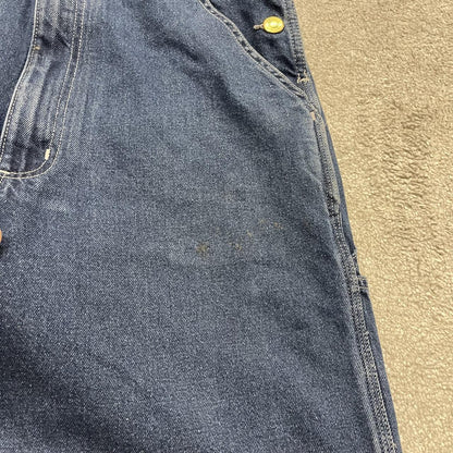 Carhartt denim dungarees y2k blue overalls Loose festival / skate wear bib & brace utility workwear