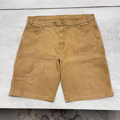 Tan Dickies carpenter jorts W42