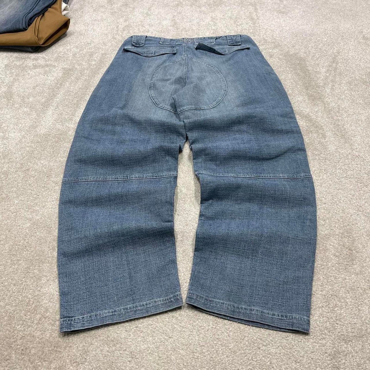 Djaunt baggy jeans W38L34 loose wide leg blue denim y2k style skater pants casual wear autumn