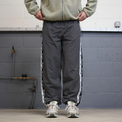Y2k baggy Champion tracksuit bottoms 2XL loose grey trackies 00s style joggers stripe track pants