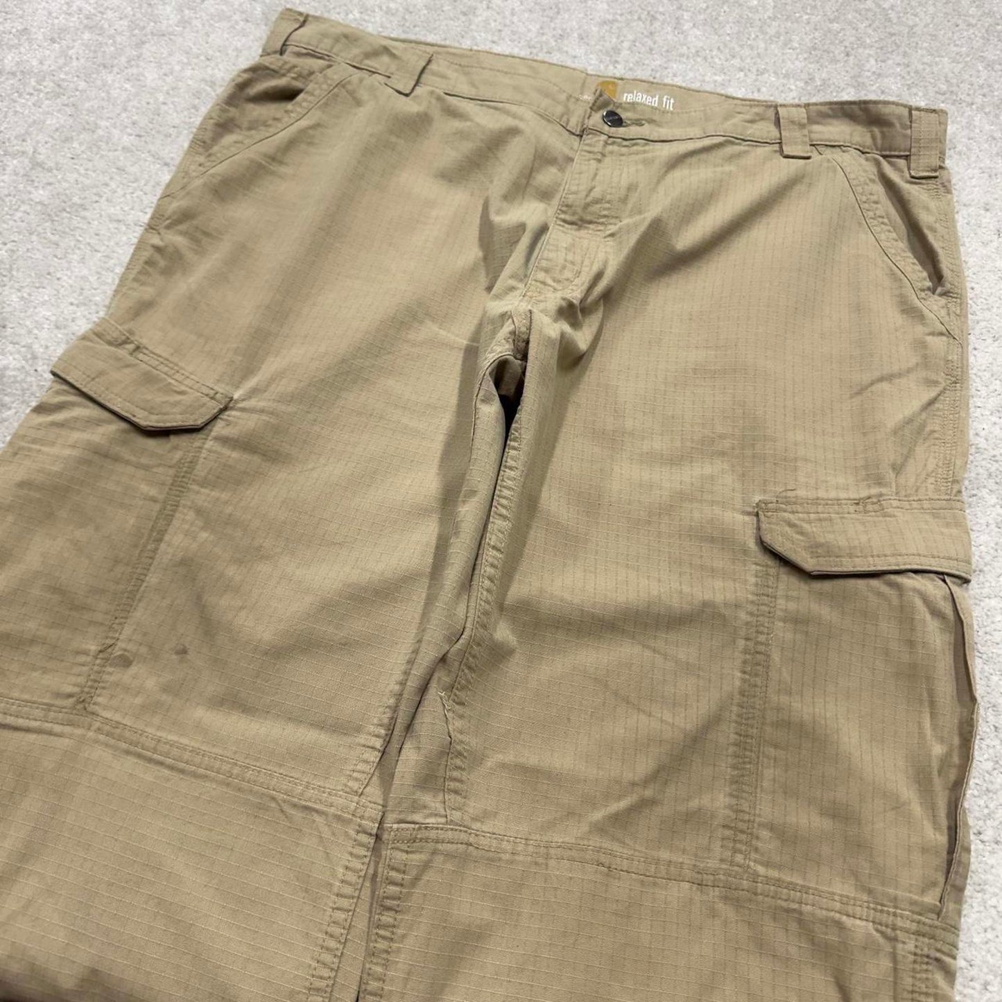 Carhartt cargo skater pants W42 L30 mens tan relaxed 90s style cargos