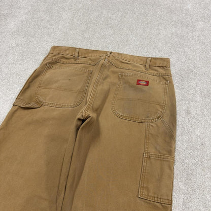Baggy Dickies carpenter jeans tan Skater / workwear style canvas cargo pants