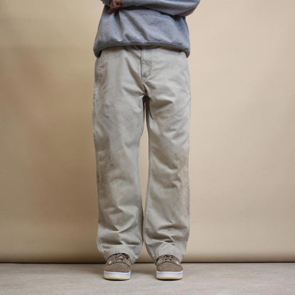Carhartt carpenter pants W36L30 beige loose cargo skater style pants