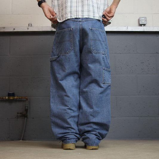 Denim carpenter jeans y2k loose W38L32 blue Falls Creek wide leg skater style work cargos