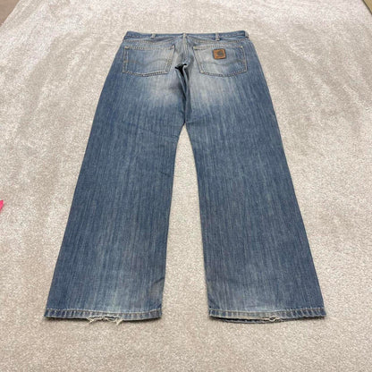 00s Carhartt jeans 90s skater style W32L32 blue denim 5 pocket workwear jeans