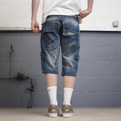 Blue denim Police jorts W32