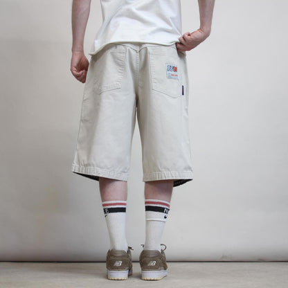 Baggy Phat Farm shorts W34 loose long 90s skater rollup tape detail shorts