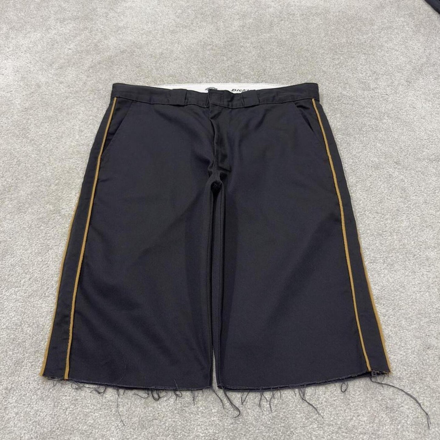 Dickies chino shorts black Chino style skater shorts lon leg festival