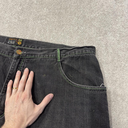 Extra baggy carpenter jeans y2k W48L34 black Brooklyn Xpress wide leg skater style cargos