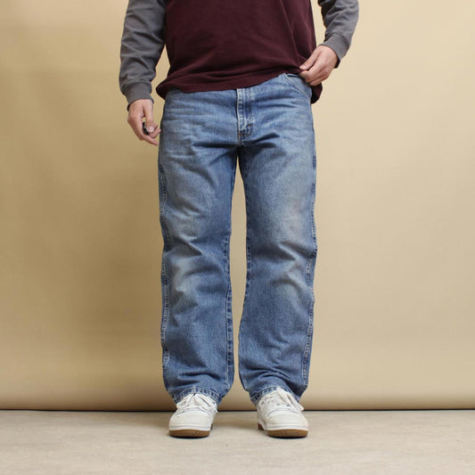 Blue Wrangler jeans W38L30 denim straight leg 90s style jeans