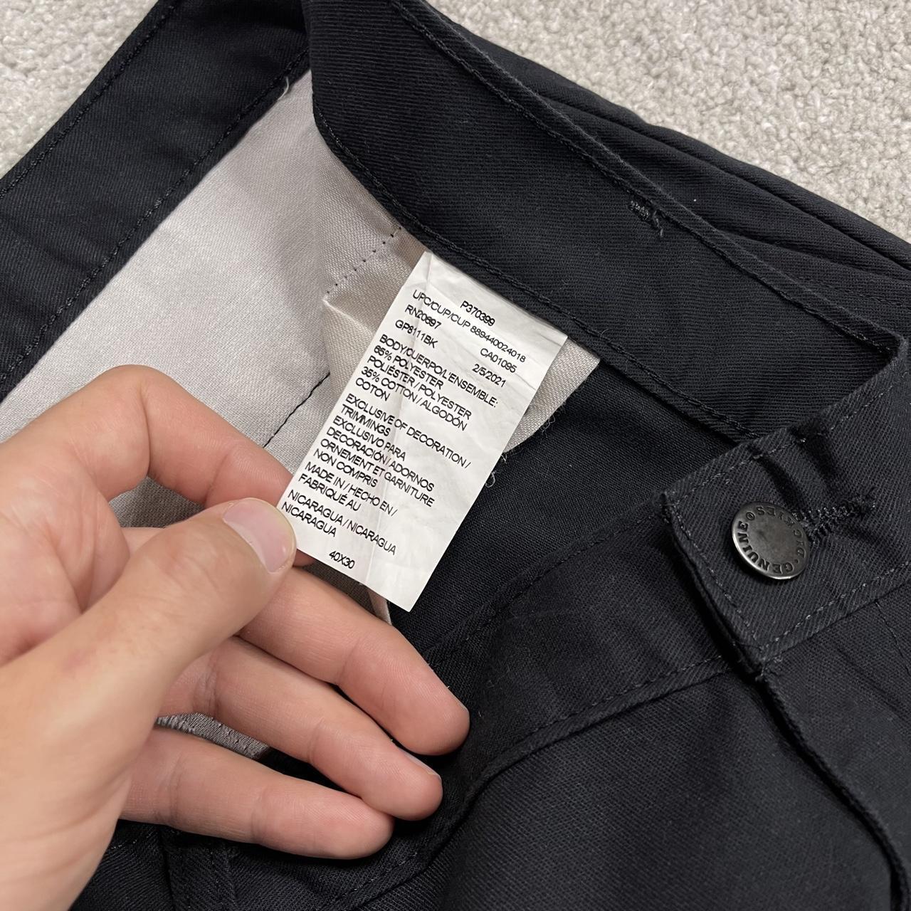 Dickies chino pants black W40L30 Loose skater style work trousers
