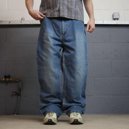 Vintage Steve & Barry’s baggy jeans y2k W36L30 blue Baggy wide leg surf style work pants