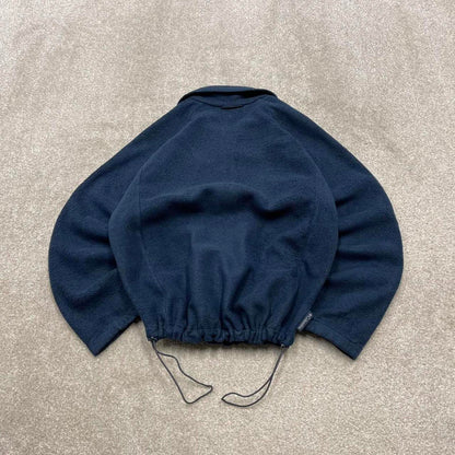 00s Columbia technical fleece M women's navy full zip up y2k style autumn adjustable waist