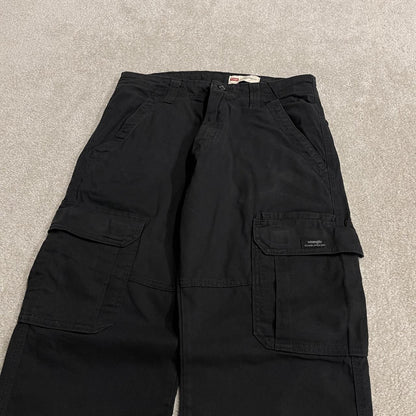 Wrangler cargo pants relaxed fit y2k black Comfy chino style skate work trousers