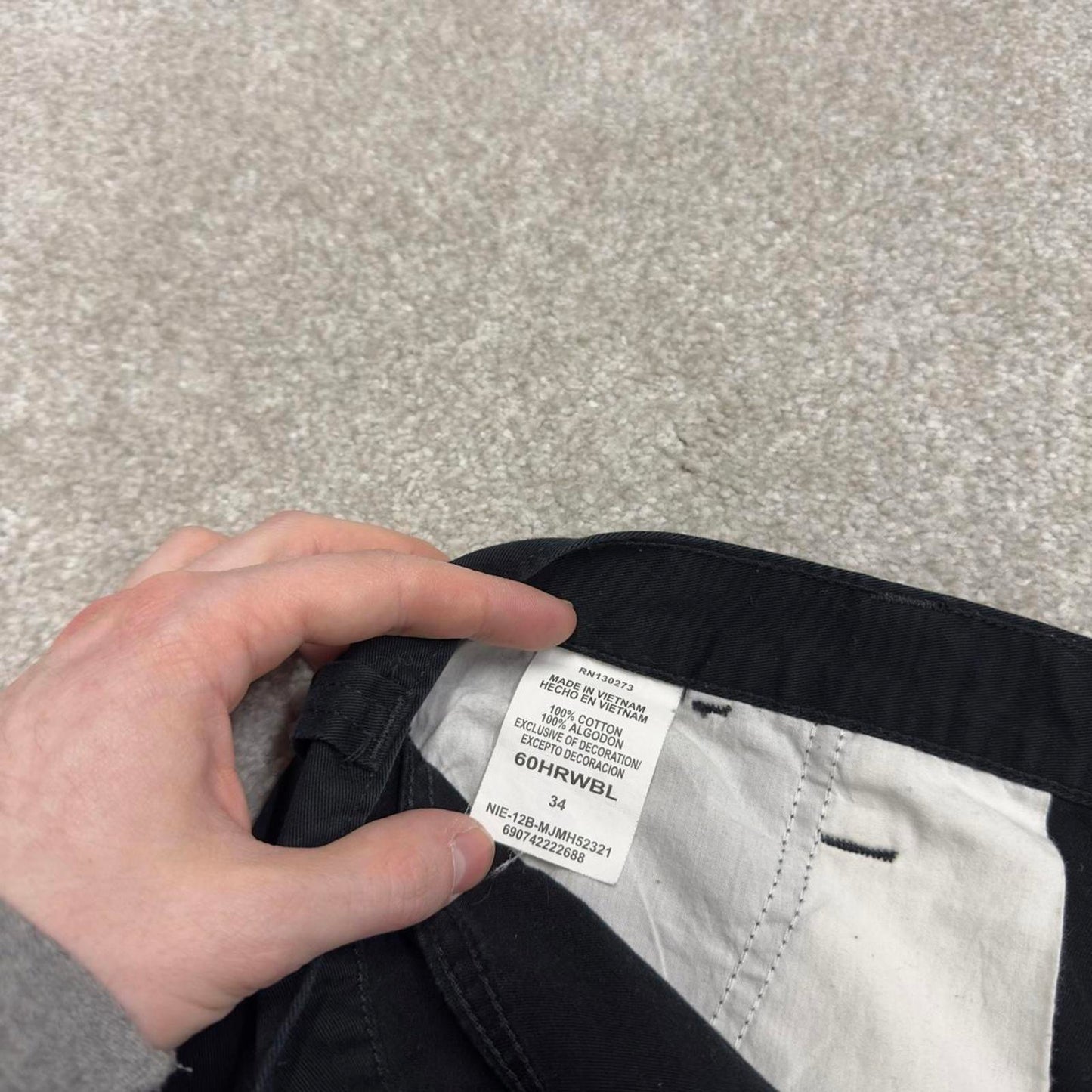Y2k Wrangler cargo chino shorts black Loose skater style summer festival shorts