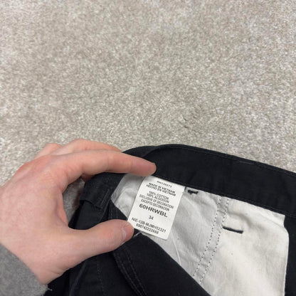 Y2k Wrangler cargo chino shorts black Loose skater style summer festival shorts