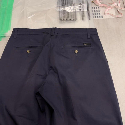 Navy Lee trousers W33L30 twill chino style skater pants