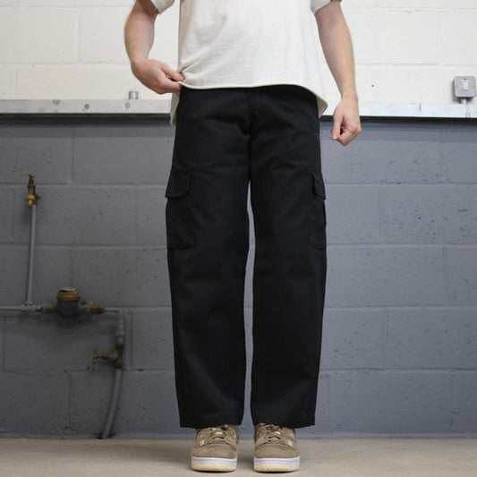 Baggy black Dickies cargo trousers W30L30