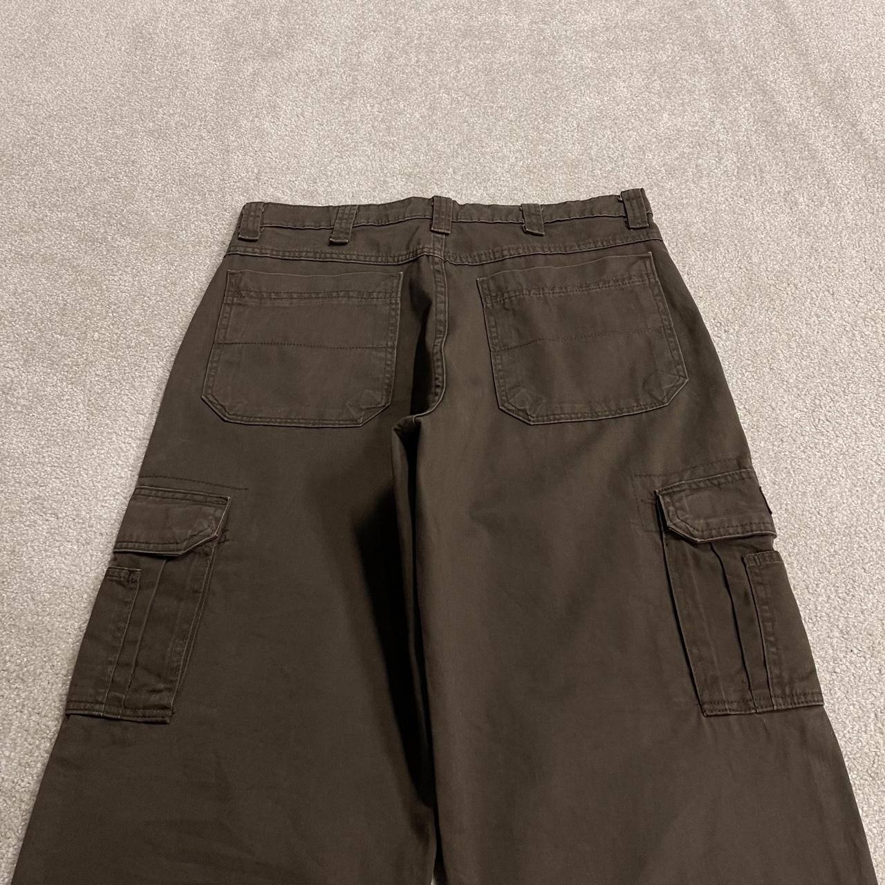 Wrangler baggy cargo pants y2k brown W34L32 Loose fit 100% cotton skater work pants