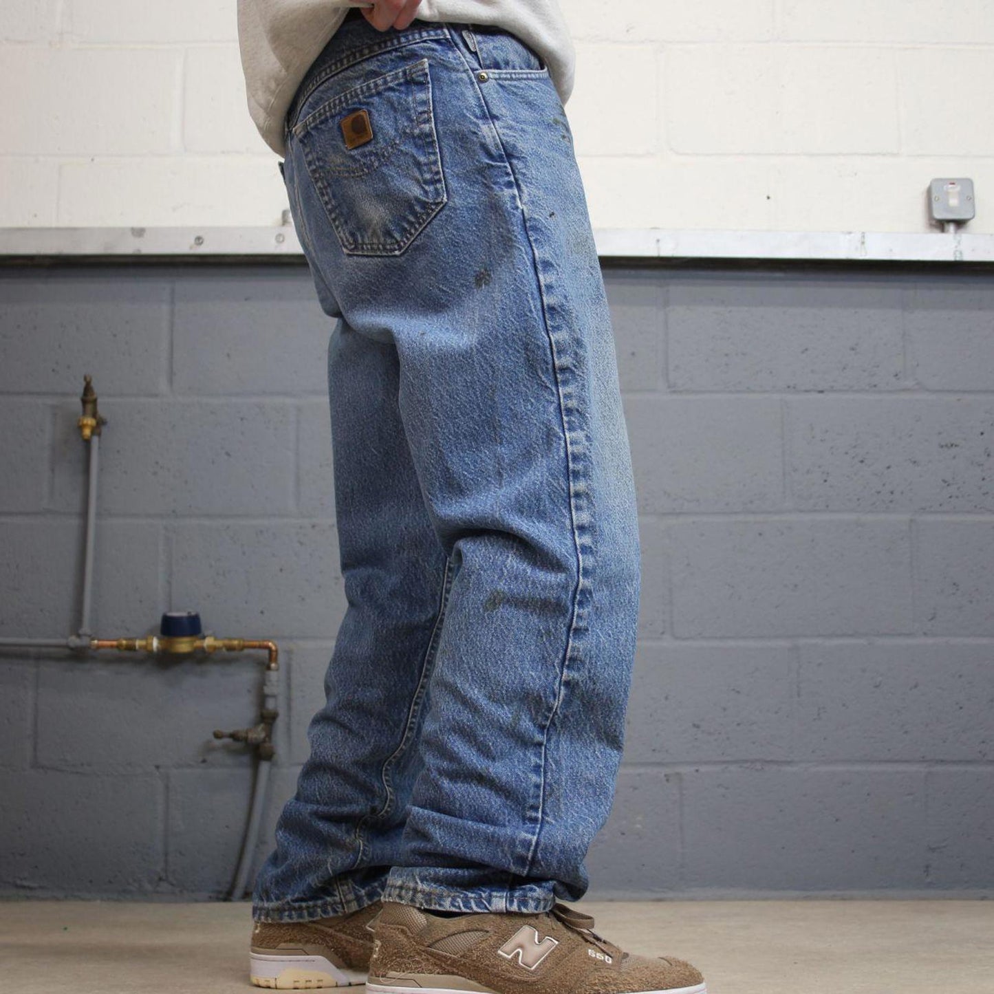 Y2K vintage Carhartt denim jeans blue Loose relaxed fit skate style workwear pants