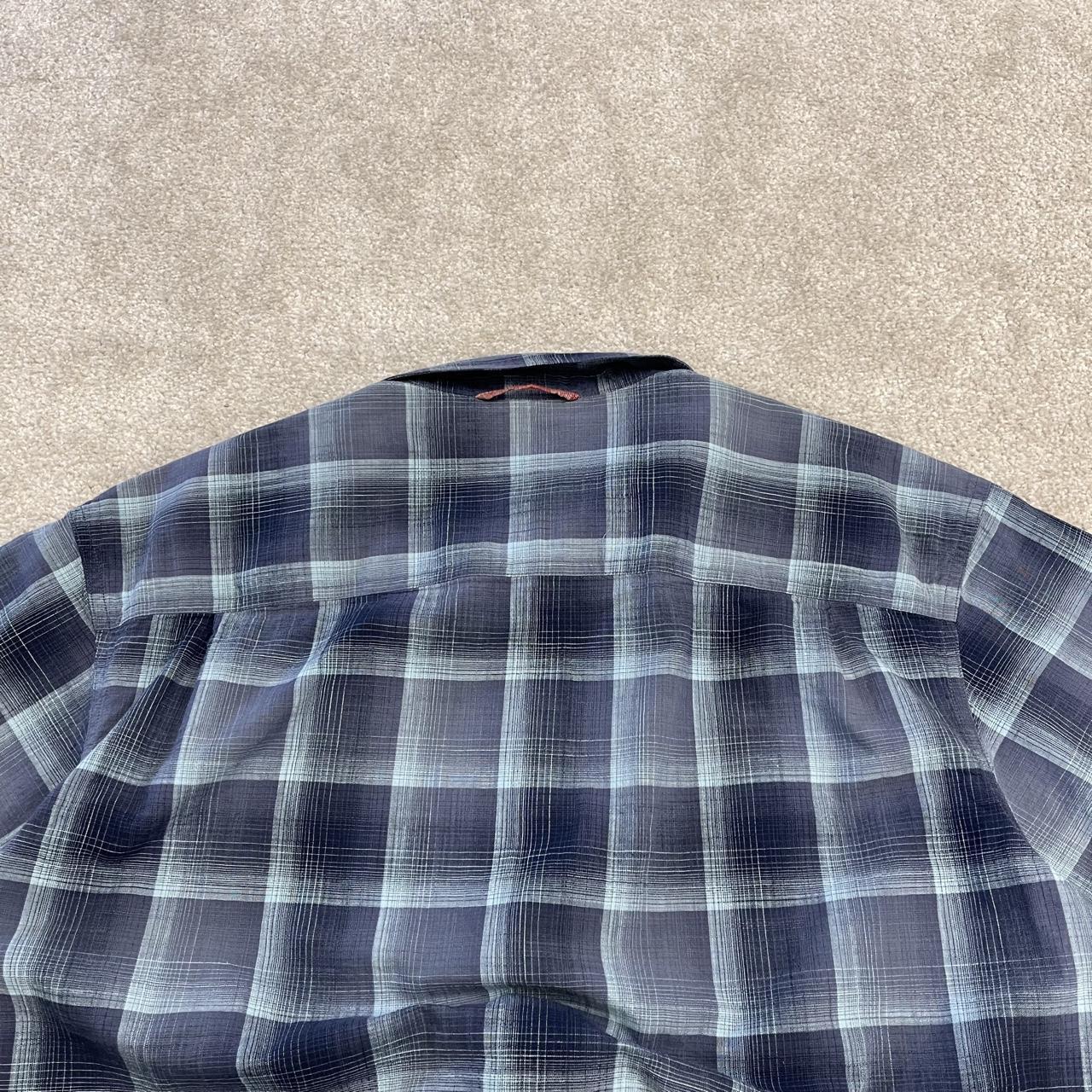 Columbia checkered surf shirt short sleeve navy Y2K festival style button down summer shirt