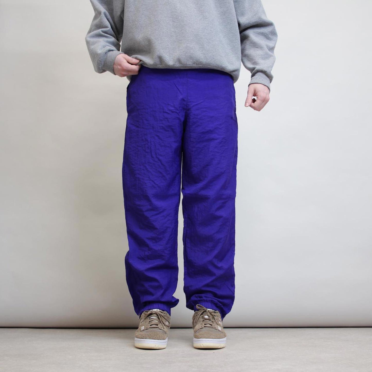 Purple Puma tracksuit bottoms S loose y2k joggers embroidered logo