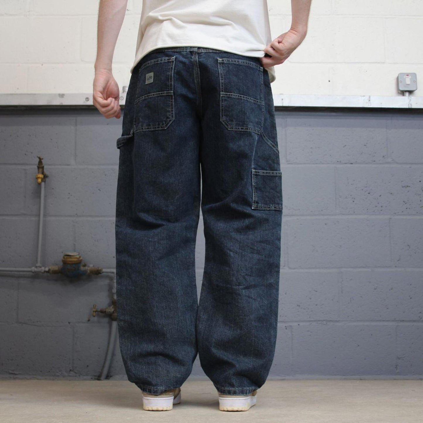 Baggy Lee carpenter jeans W36L30 blue denim skater 90s style carpenters