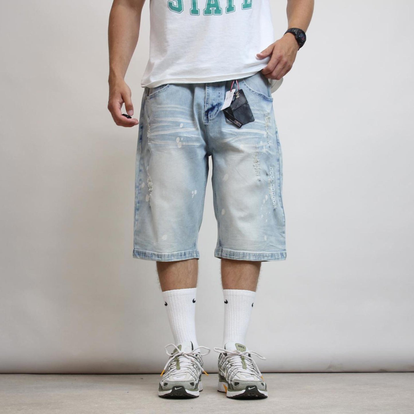 Blue Switch denim shorts W42