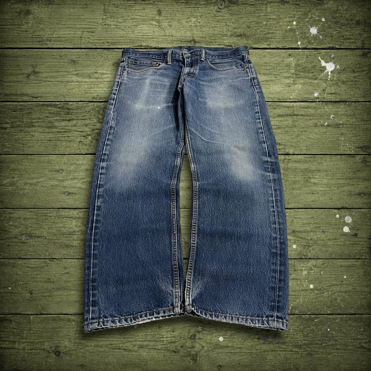 Y2K Levi’s 505 jeans W36L30 blue 100% cotton straight fit 5 pocket belt loops red tab logo
