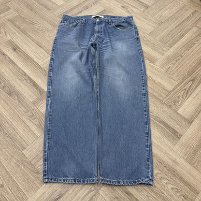 Levi's 550 jeans relaxed fit y2k Loose straight blue denim pants red tab logo