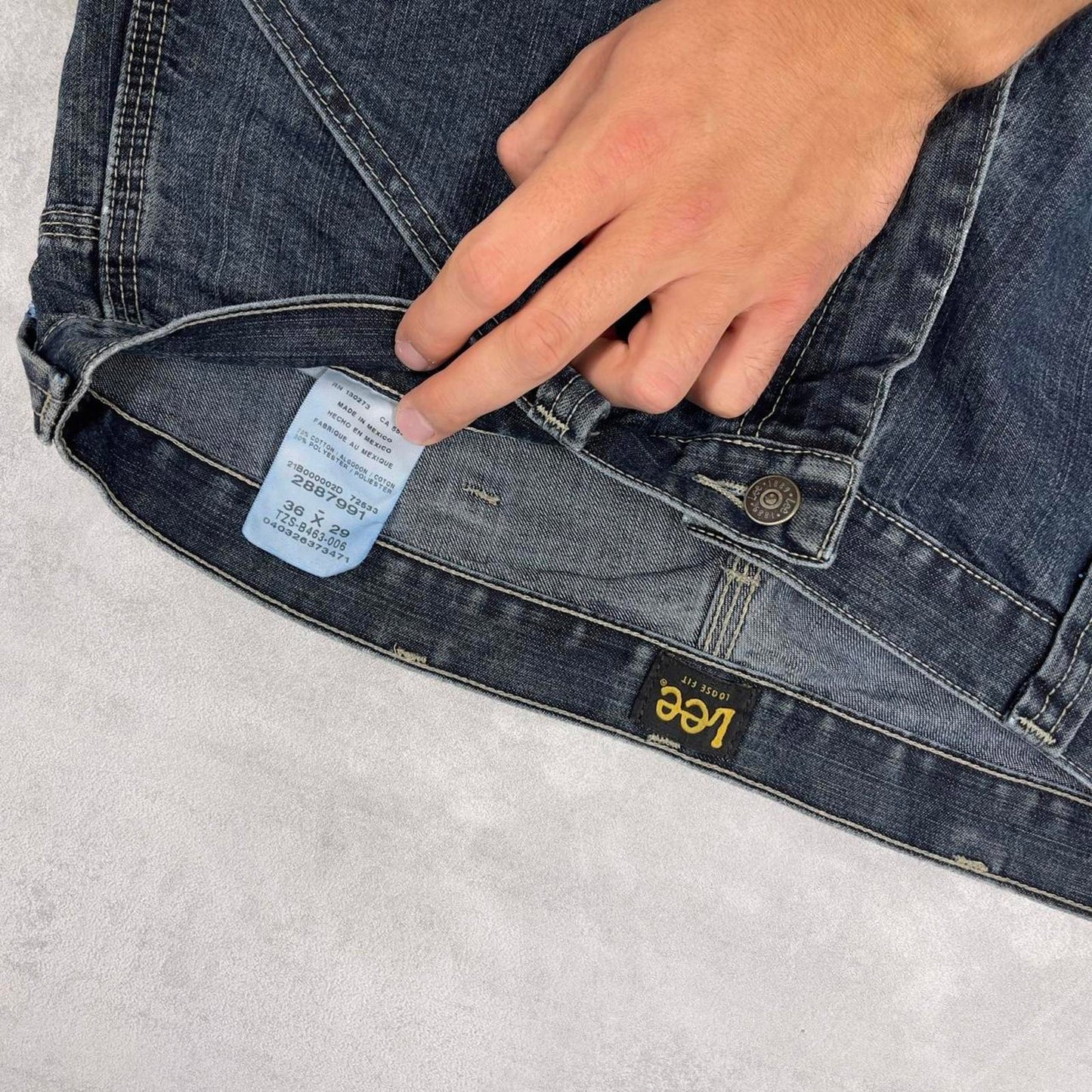 Baggy Lee carpenter jeans W36L30 blue denim skater 90s style carpenters