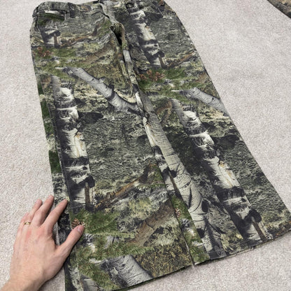 Y2K Mossy Oak camo jeans khaki green Straight leg stretch tree camouflage pants