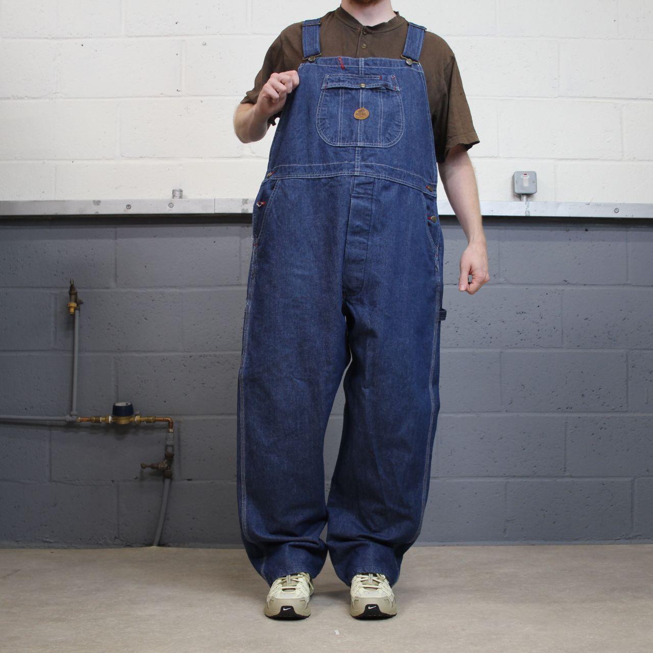 Vintage baggy dungarees denim overalls blue Red Kap workwear bib & brace utility