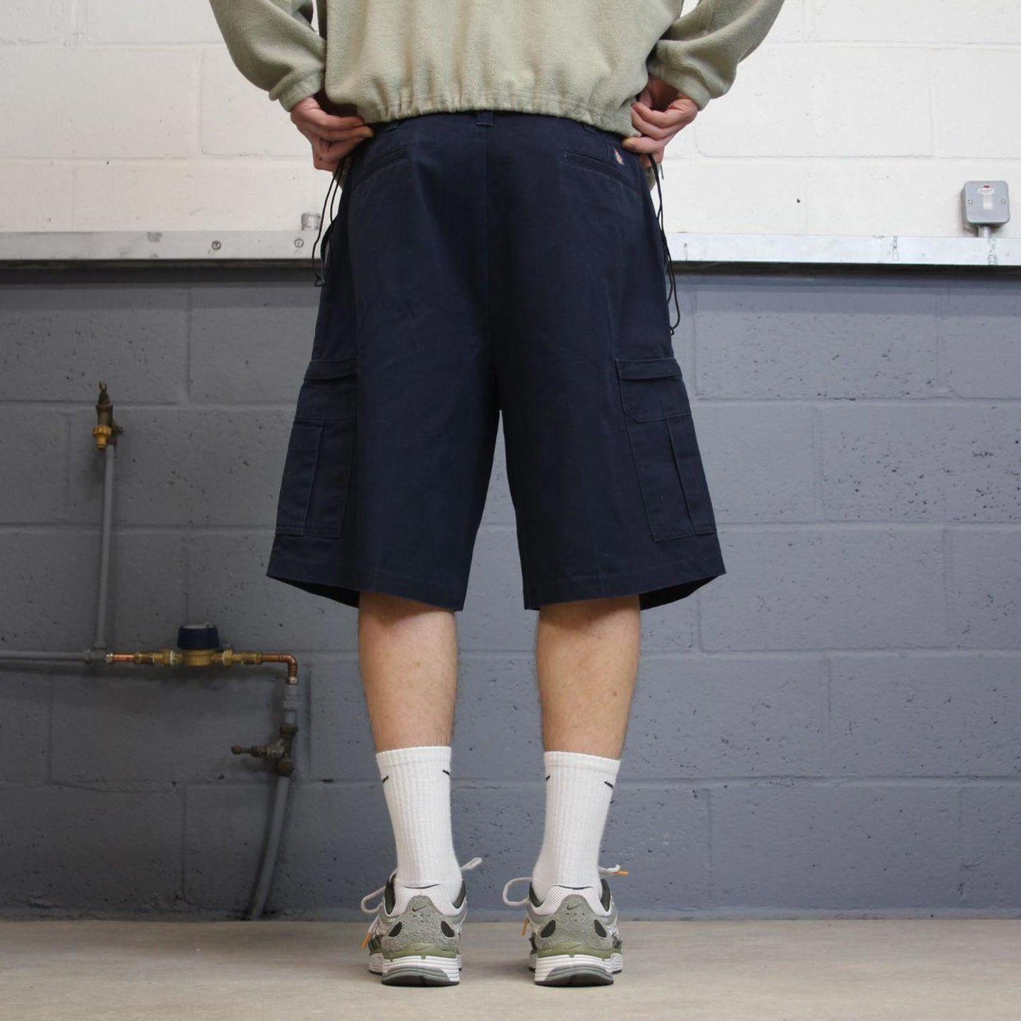 Y2k baggy Dickies cargo shorts skater style navy Loose wide leg chino summer festival shorts