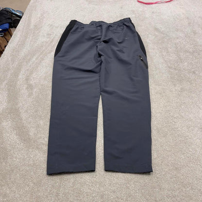 Y2k Reebok tracksuit bottoms grey Large mens loose 00s joggers print logo trackies sporty style