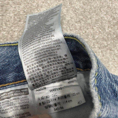Y2k Levi's 505 jeans straight leg blue denim Loose 90s skater style pants red tab logo