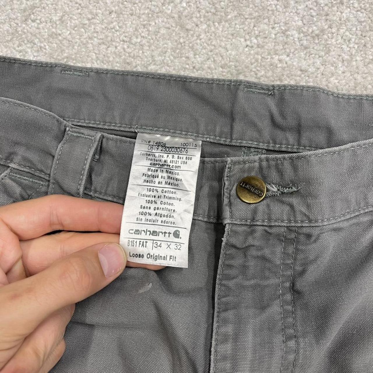 Carhartt carpenter shorts y2k grey Loose workwear skater style shorts