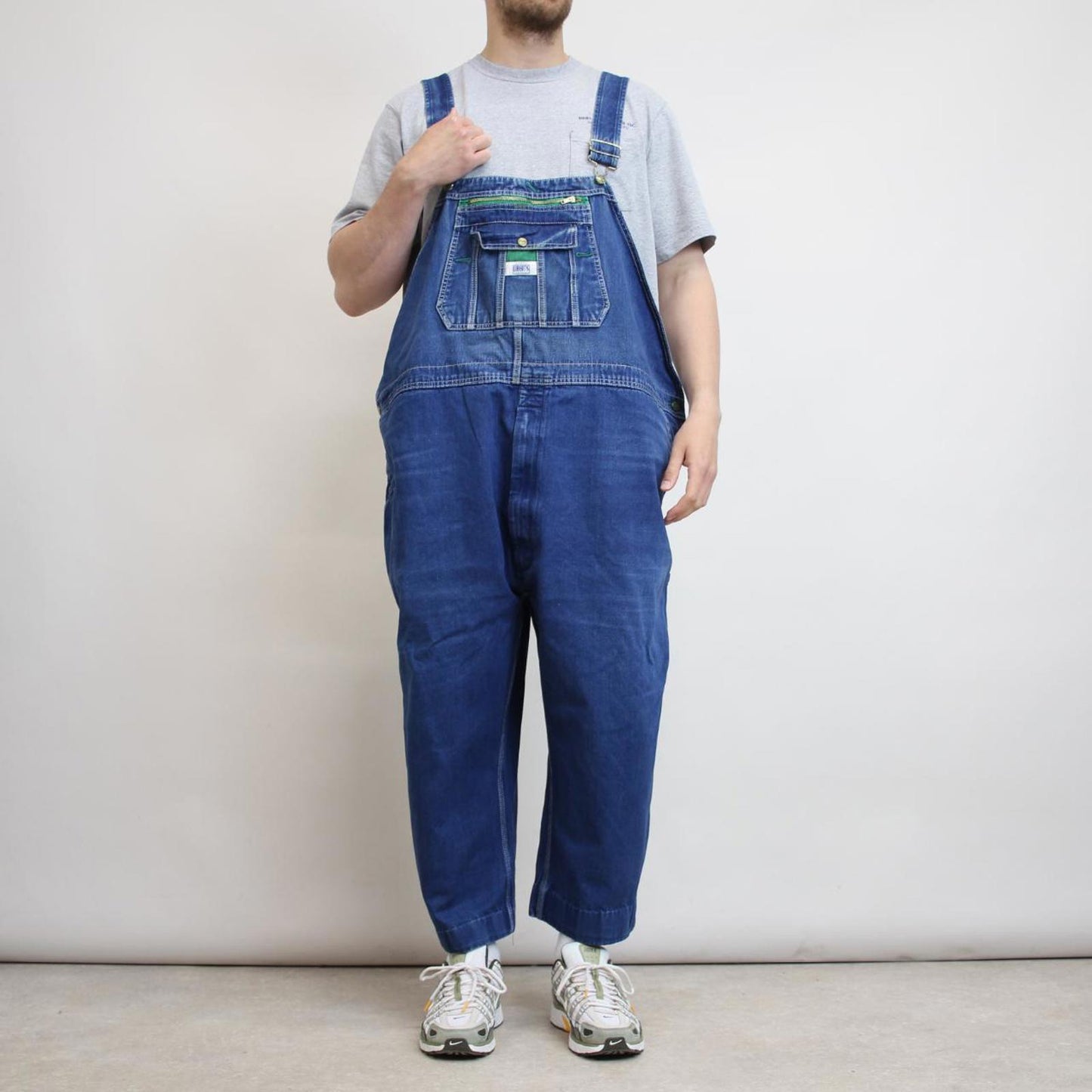 Vintage Liberty overalls W56 L22 blue baggy denim 90s style carpenter dungarees